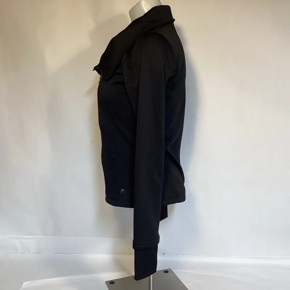 HEAD Womens black tennis jacket full zip size small